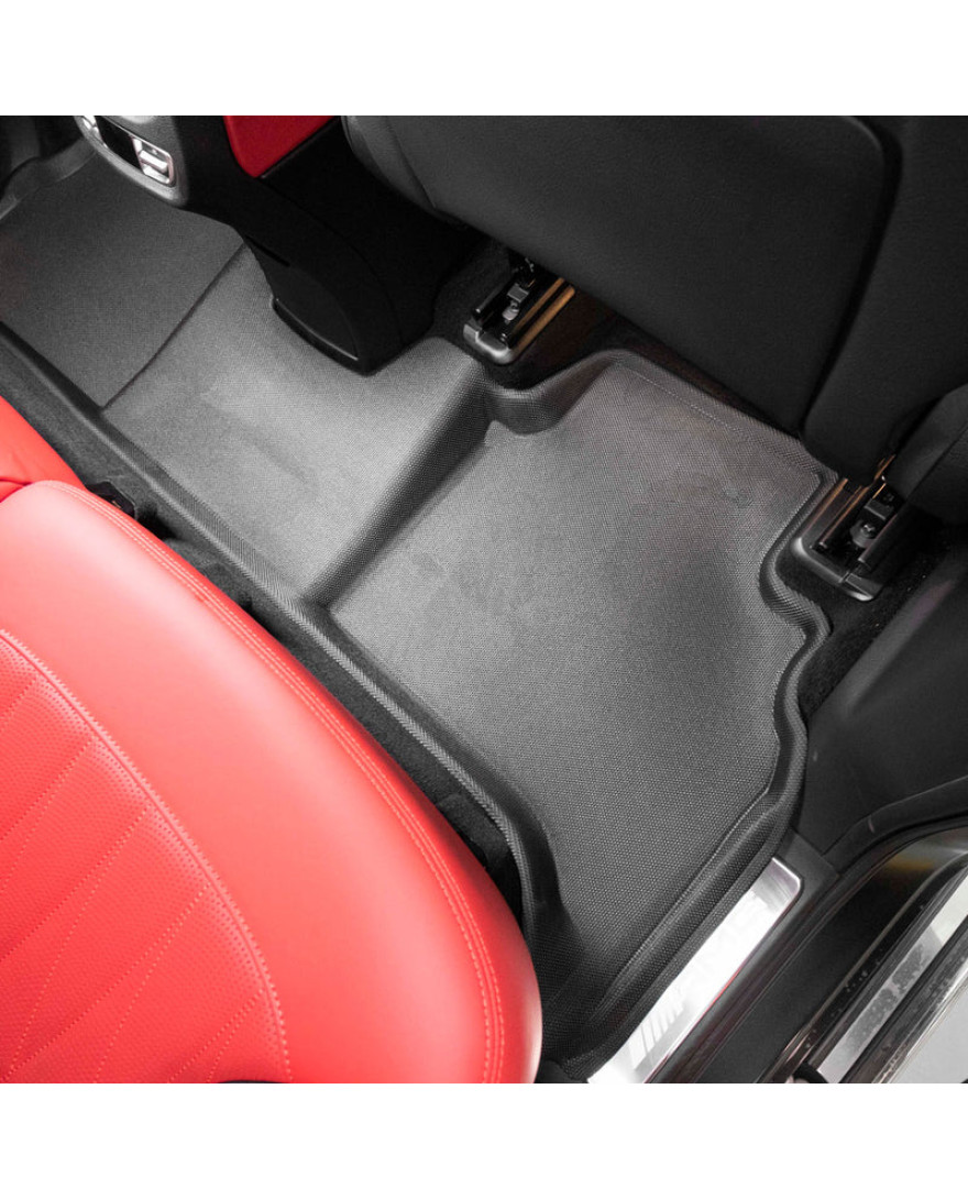 3D Kagu Floor Mat Compatible with  MERCEDES G CLASS W463 2023+ | Set of 3 Pcs | Custom Fit| BLACK